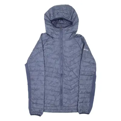 COLUMBIA Womens Jacket Blue Hooded Floral M