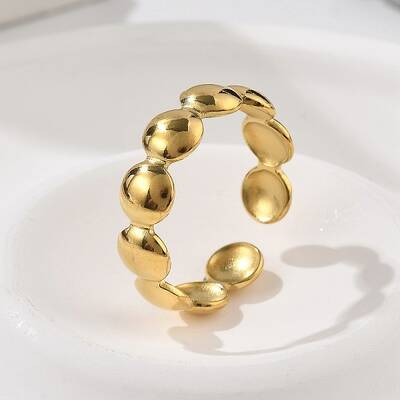 Round 304 Stainless Steel Open Cuff Rings