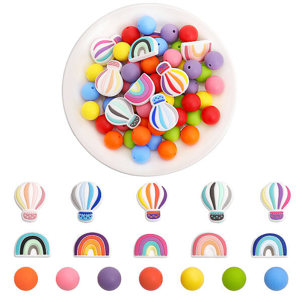 17 Style Food Grade Eco-Friendly Silicone Beads