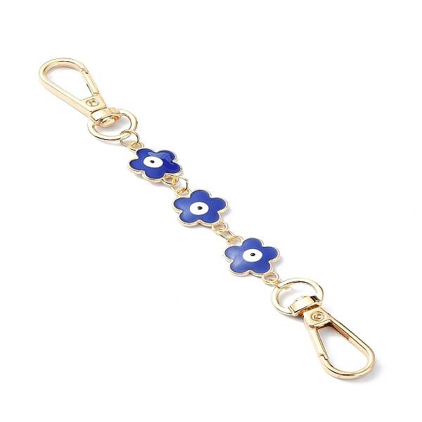 Alloy Enamel Evil Eye Flower Link Bag Strap