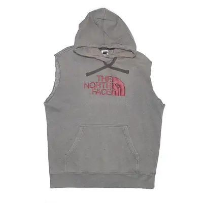 THE NORTH FACE Customised Grey Pullover Hoodie Mens M