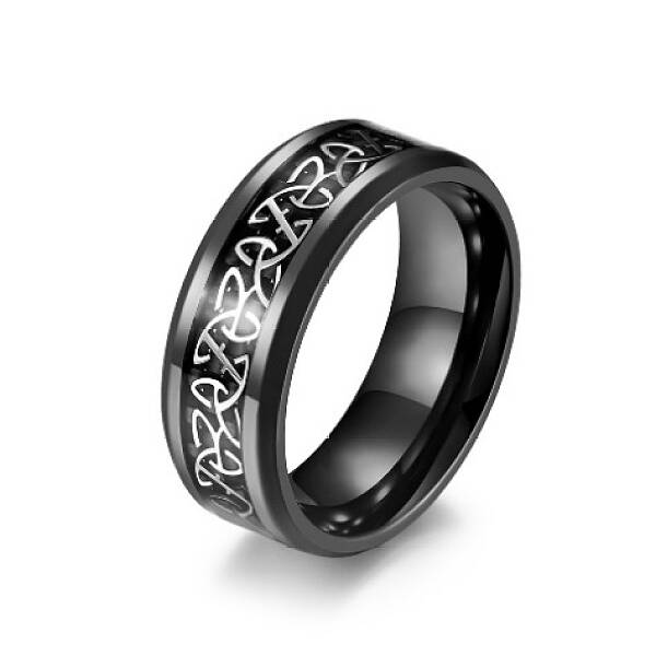 Stainless Steel Triquetra/Trinity Knot Finger Rings for Men Women