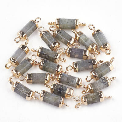 Electroplate Natural Labradorite Links connectors