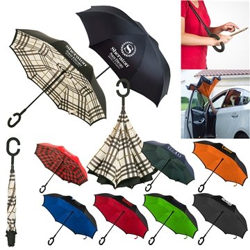 25 Promotional Stratton Reversible Umbrella - Windproof & ...