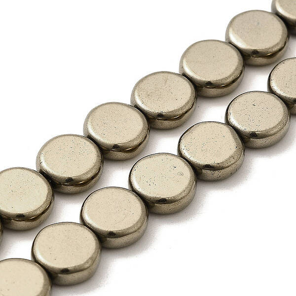 Electroplated Synthetic Non-magnetic Hematite Beads Strands