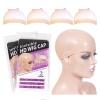 Formihair 1 Count HD Wig Cap 2PCS High Breathable Ultra-thin Stretchy Bald Caps for Lace Front Wigs