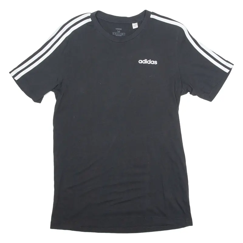 ADIDAS Mens T-Shirt Black Crew Neck M