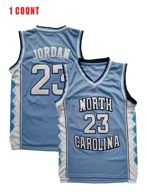 Men's Basketball Jersey Number 23 Embroidered Quick Dry Sports Wear, Casual Loose Fit Outdoor Athletic Shirt for All Seasons