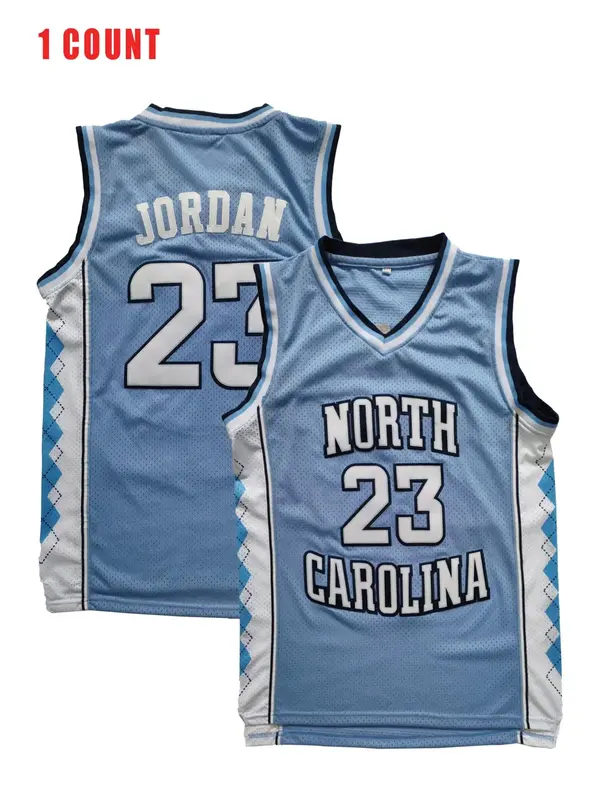 Men's Basketball Jersey Number 23 Embroidered Quick Dry Sports Wear, Casual Loose Fit Outdoor Athletic Shirt for All Seasons