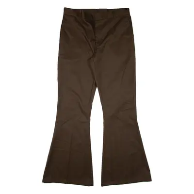 Womens Trousers Brown Regular Flared W36 L32