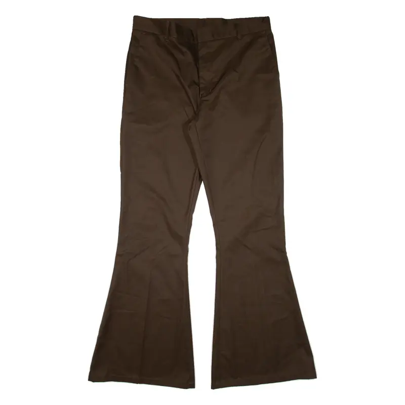 Womens Trousers Brown Regular Flared W36 L32