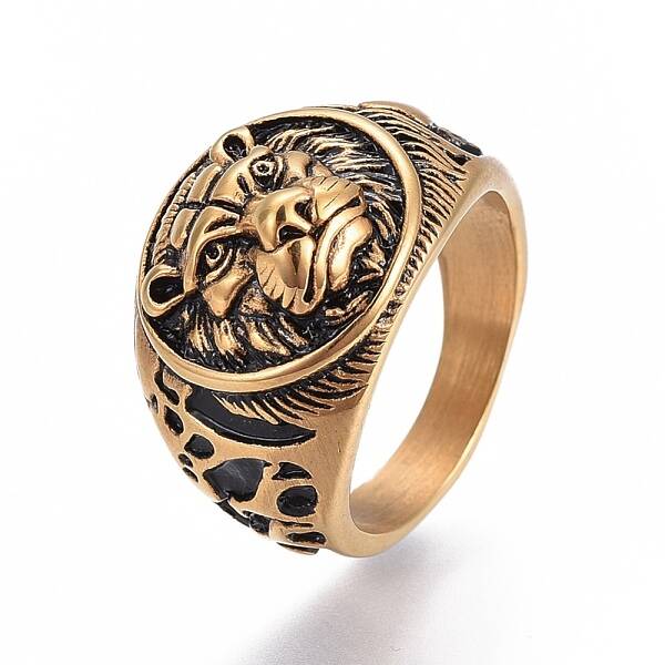 304 Stainless Steel Signet Rings for Men
