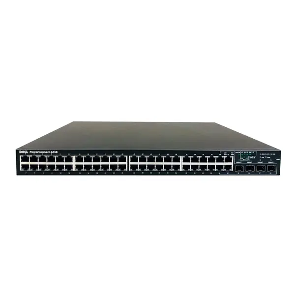 Dell 0GU139 | PowerConnect 6200 Series 6248 48 x Ports 10/100/1000Base-T + 4 x Shared SFP Ports Layer 3 Managed 1U Rack-mount...