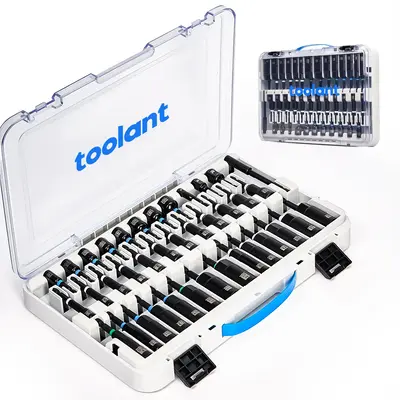 toolant Impact Magnetic Nut Driver Set 38pcs 1/4'' Quick Change Bit Extension Deep Nut Driver Set with Wing Nut Driver & Impa...