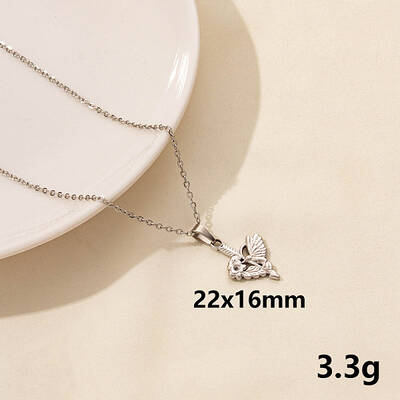 Animal Stainless Steel Sea Horse Pendant Necklace for Women