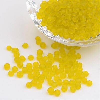 6/0 Frosted Round Glass Seed Beads