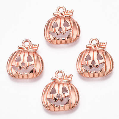 Tibetan Style Halloween Pumpkin Jack-O'-Lantern Alloy Pendants