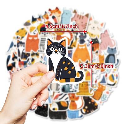 55Pcs PVC Adhesive Waterproof Stickers Self-Adhesive Stickers