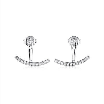 S925 Silver Stud Earrings with Zirconia