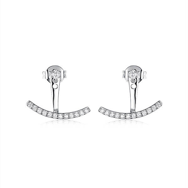 S925 Silver Stud Earrings with Zirconia