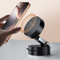 Multi-Functional Retractable Double-Sided Magnetic Cellphone Stand, Lazy Kitchen Desk Vacuum Magnetic Phone Holder with Stron...