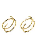 Simple Fashionable Plain Stainless Steel Double Ring Nose Ring Jewelry, Minimalist Nose Ring for Women & Men, Body Piercing J...
