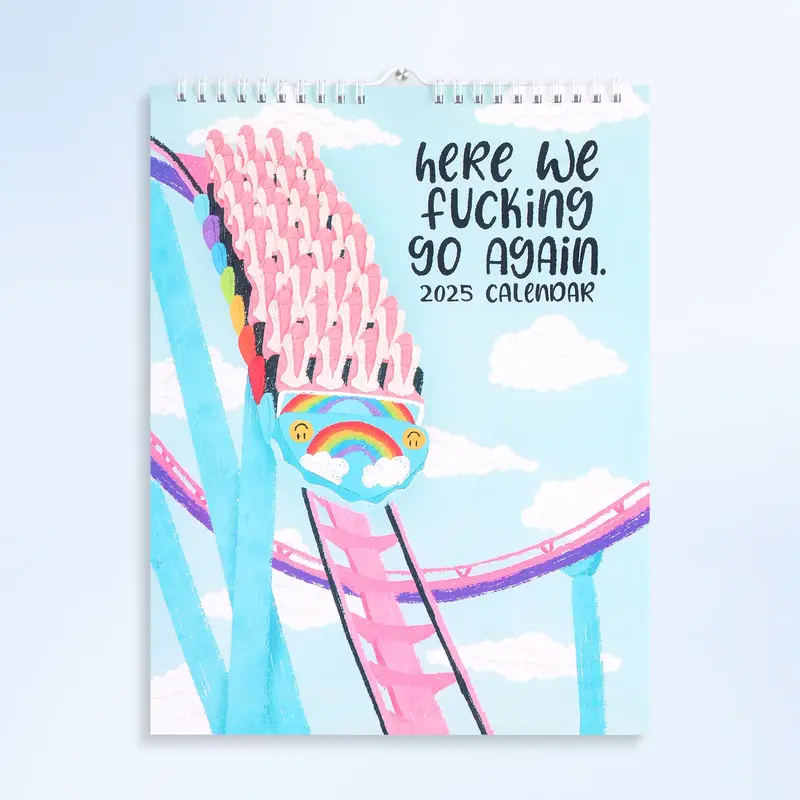 2025 Wall Calendar: Here We  Go Again skylight calendar decomposition notebooks stationary deli a5 spiral notebook