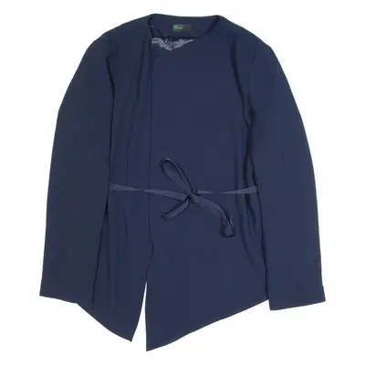 BENETTON Womens Blazer Jacket Blue UK 12