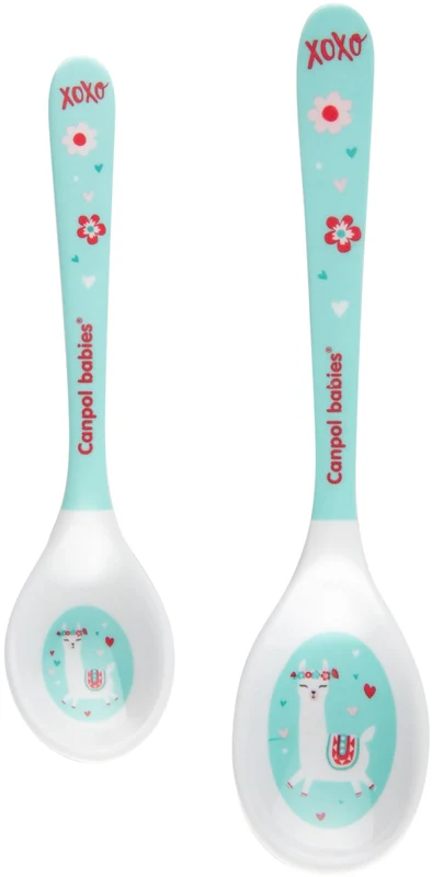 Canpol babies Exotic Animals Spoon turquoise teaspoon 2 pcs