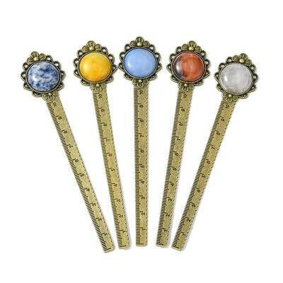 Mixed Natural & Synthetic Gemsotne Bookmarks