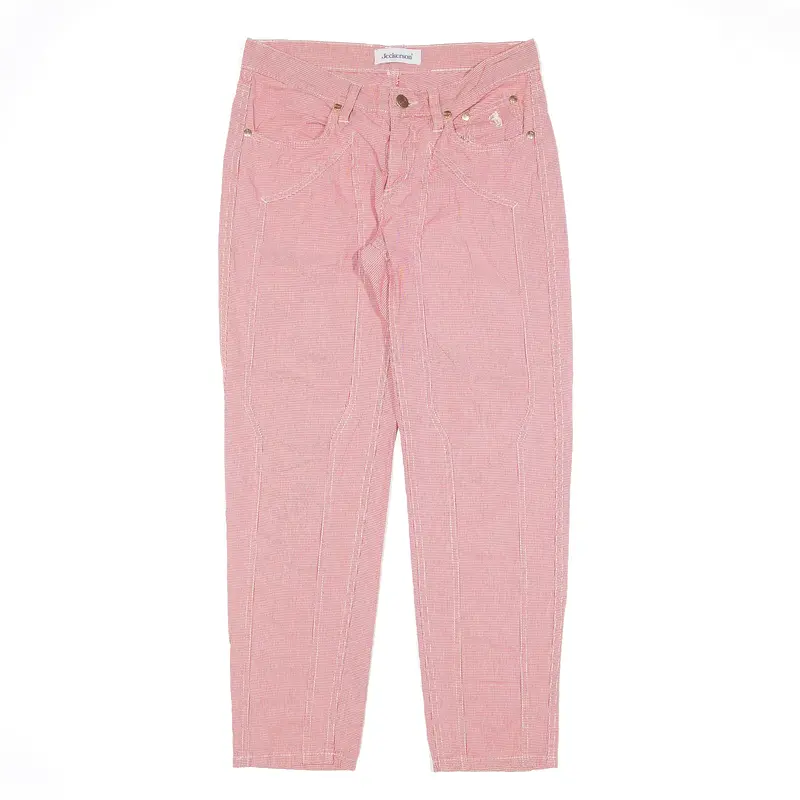 JECKERSON Micro Check Red Trousers W26 L25