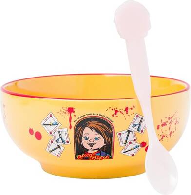 Child's Play - 28 oz Ceramic Bowl with Color-Changing Spoon -  Good Guys