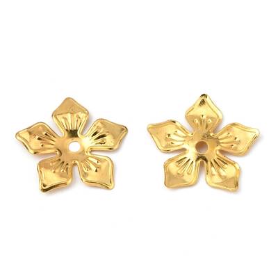 5-Petal Iron Bead Caps