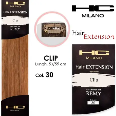 Hc milano extension 3 clips remy width 14-16cm length 50cm col.30