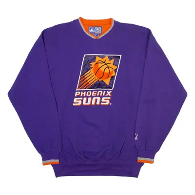 STARTER NBA Phoenix Suns Mens Sweatshirt Purple V-Neck USA M