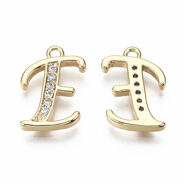 Brass Micro Pave Clear Cubic Zirconia Pendants