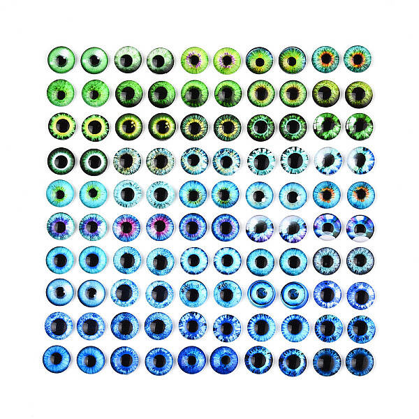 100 Pcs 50 Style Glass Cabochons
