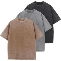 Men's Cotton T-Shirts Oversized Unisex Short Sleeves CasualLoose Wash Solid Basic Tee Tops Fathersdaygift Menswear Streetwear...