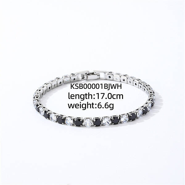 Brass Micro Pave Cubic Zirconia Slider Bracelets for Woman