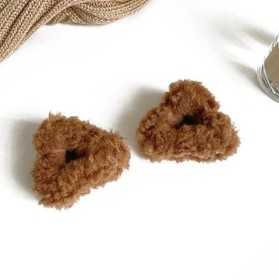 Cat Ear Shape Plush Claw Hair Clips