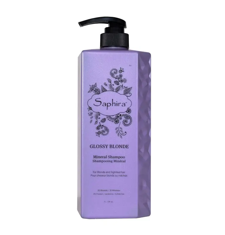 Saphira Glossy Blonde Rich In Minerals Hair Color Shampoo For Blonde Hair 1000 ml