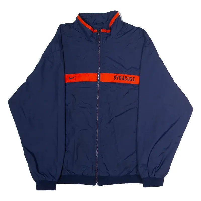 NIKE Syracuse University Mens Windbreaker Jacket Blue 90s USA L