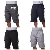 Shorts PROCLUB Men's Heavyweight Cargo Sweat Shorts 6 Pockets Fleece Shorts Pro Club Hip Hop Shorts Casual Sweat shorts Cotto...