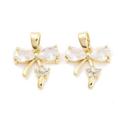 Brass Micro Pave Cubic Zirconia Pendants