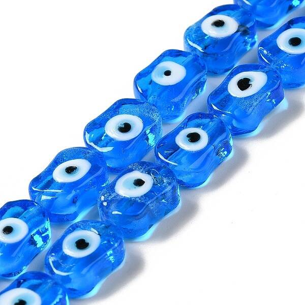 Handmade Evil Eye Lampwork Beads Strands