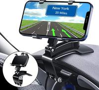 360 Degree Rotation Dashboard Car Phone Holder - Multifunctional One Hand Operation Clip Design Phone Mount Suitable 4-7 inch...