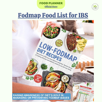 Laminated Low FODMAP Charts & Food Lists & Recipes Set of 3 for IBS Relief - Beginner's Guide to the Elimination Diet Meal Pl...