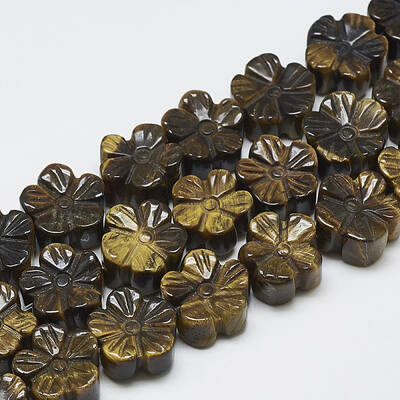 Carved Natural Tiger Eye Beads Strands