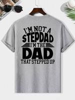 Men's Letter Print Tee, Casual Half  Sleeve Graphic Tee, Summer Clothes
