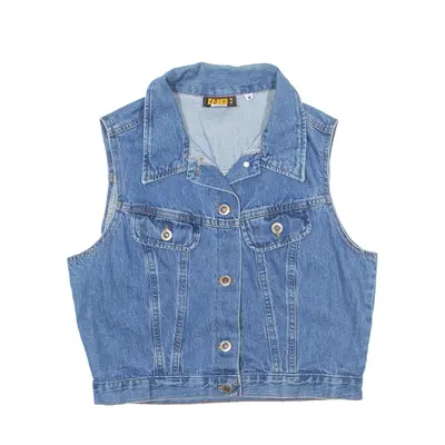 FADED GLORY Denim Gilet Blue Womens M